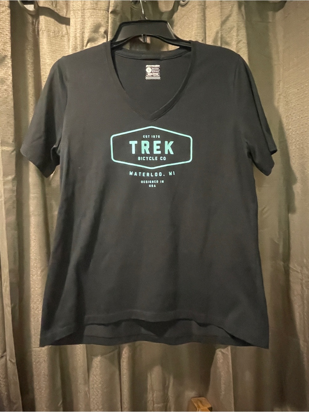 Women’s TREK Mountain Biking Black V-Neck Logo T-Shirt